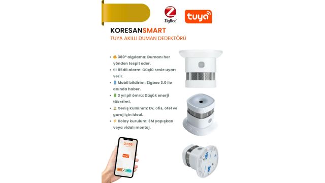 Koresan Tuya Duman Dedektörü ile Evinizi Güvende Tutun